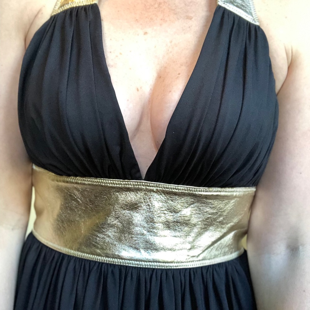 Black and Gold Cocktail Dress